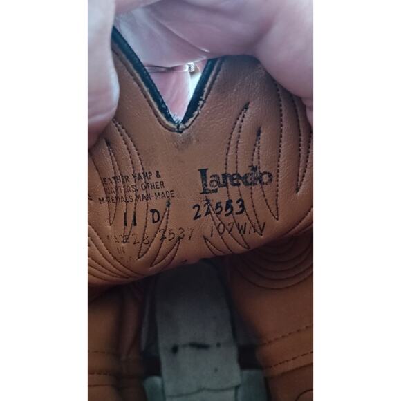 Vintage Laredo leather cowboy boots Mahogany Western country sz 11 M - Picture 7 of 7